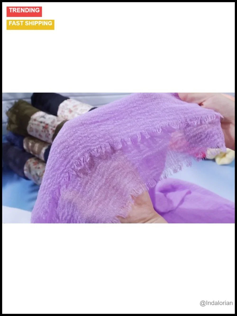 18 Pack Cotton Long Scarf Shawl Hijab Head Wrap Fringe Design 27x69